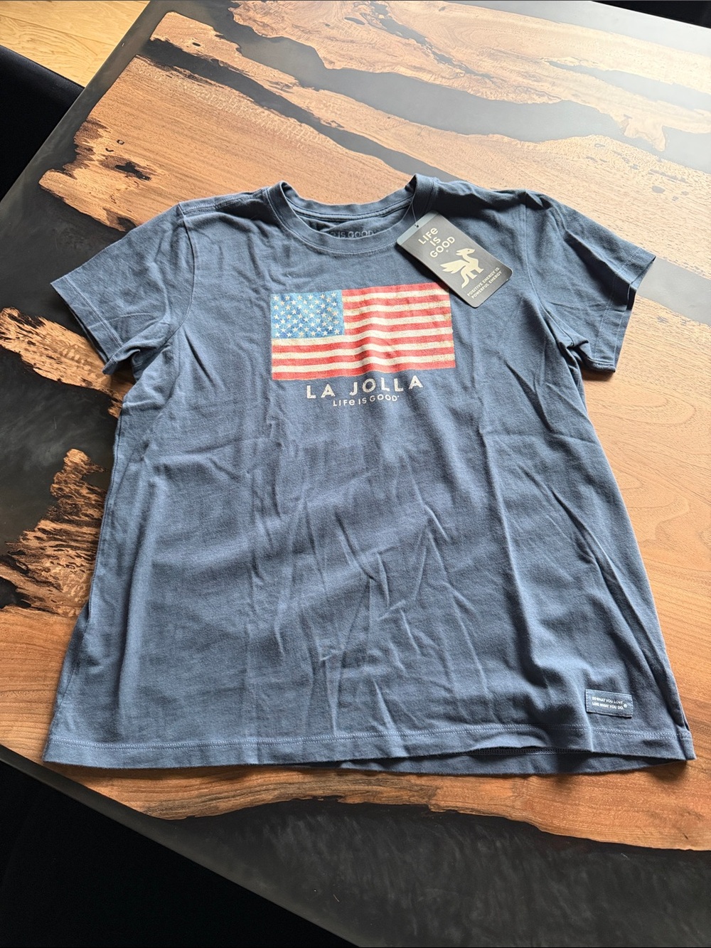Life is Good Women’s ' La Jolla Flag Tee - Navy